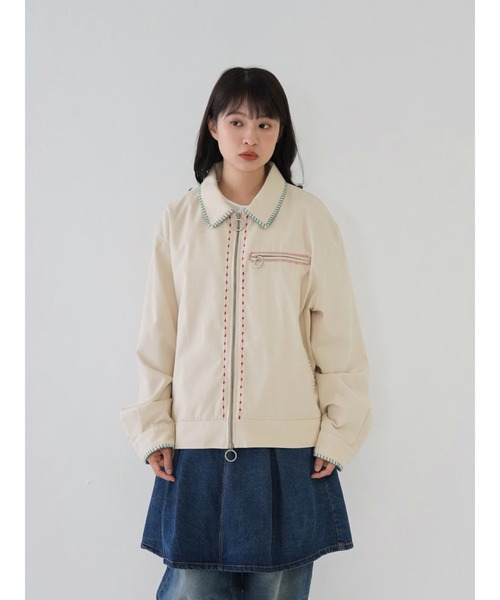 Bargiee(バージー)の「ステッチジャケット クラフト ワーク ユニセックス(その他アウター・メンズ・ブラック/キナリ・FREE)」の12枚目の写真