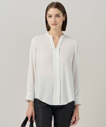 ICB（アイシービー）の「BackSatinAmunzen キーネックブラウス（シャツ/ブラウス）」