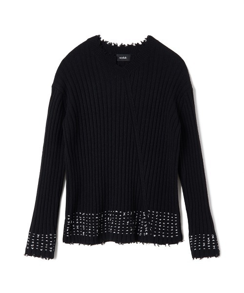 セール】stitching knit top（ニット/セーター）｜soduk（スドーク）の