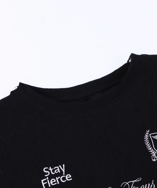 ANAP(アナップ)の「ゲーミング 刺繍 ライン レース Tシャツ(Tシャツ/カットソー・レディース・オレンジ/ホワイト/ピンク/ブラック・FREE)」の10枚目の写真