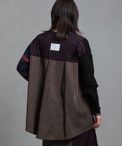 MARECHAL TERRE（マルシャルテル）の「スイッチングニットプルオーバー（ニット/セーター・レディース・グレー/ネイビー/ブルー/ブラウン・M）」の14枚目の写真