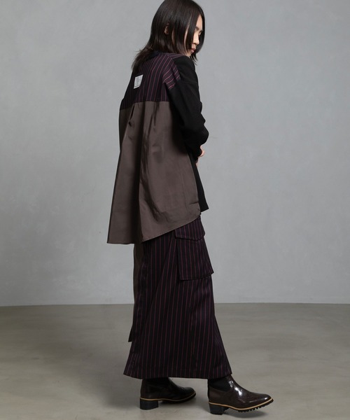 MARECHAL TERRE（マルシャルテル）の「スイッチングニットプルオーバー（ニット/セーター・レディース・グレー/ネイビー/ブルー/ブラウン・M）」の16枚目の写真