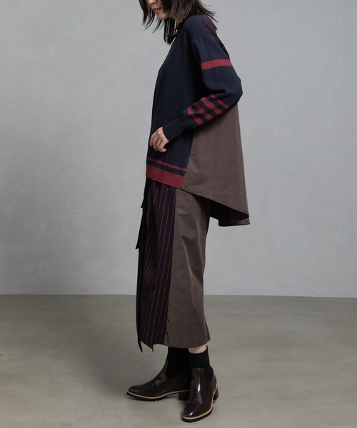 MARECHAL TERRE（マルシャルテル）の「スイッチングニットプルオーバー（ニット/セーター・レディース・グレー/ネイビー/ブルー/ブラウン・M）」の17枚目の写真