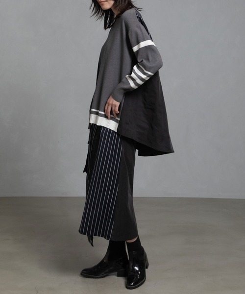 MARECHAL TERRE（マルシャルテル）の「スイッチングニットプルオーバー（ニット/セーター・レディース・グレー/ネイビー/ブルー/ブラウン・M）」の22枚目の写真