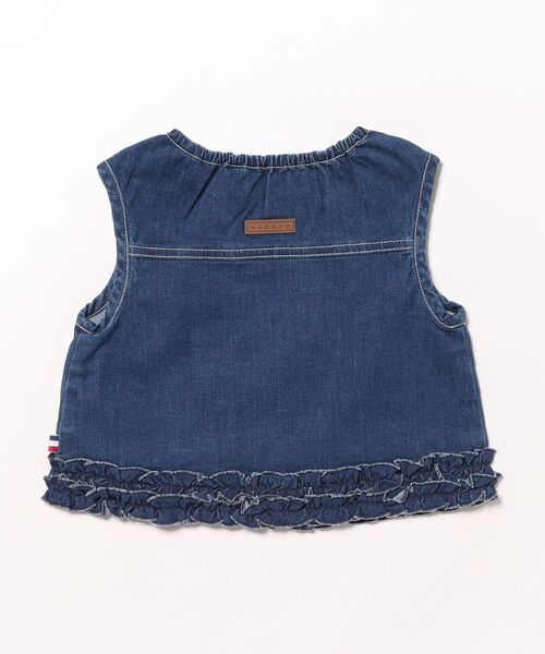 HAKKA KIDS（ハッカキッズ）の「7オンスストレッチデニムベスト（ベスト・キッズ・ネイビー・S/M）」の2枚目の写真