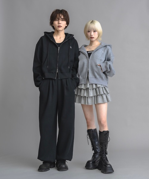 Fti ダブルジップパーカー SINSS パーカー Double zip hoodie / ダブルジップフーディ メンズ