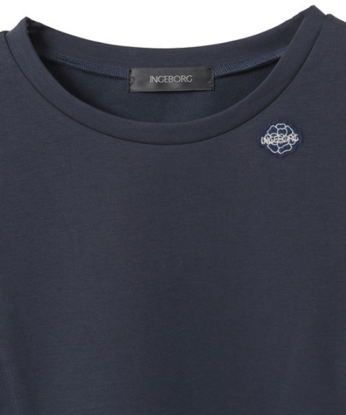 INGEBORG(インゲボルグ)の「カメリアドットpt.使いカットソー(Tシャツ/カットソー・レディース・ブラウン/ネイビー/ブラック・MEDIUM)」の6枚目の写真