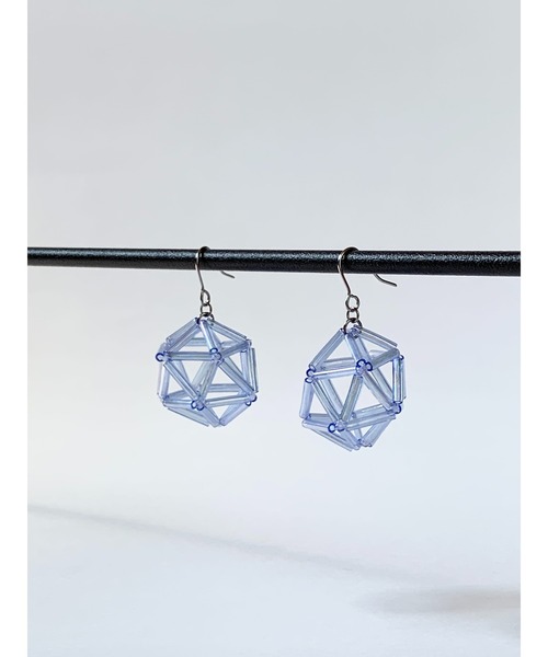 tone(トーン)の「【TOMEI LAB】ヒンメリ風 正二十面体 ピアス(MA)(ピアス(両耳用)・レディース・ピンクゴールド/ゴールド/ライトブルー・FREE)」の10枚目の写真