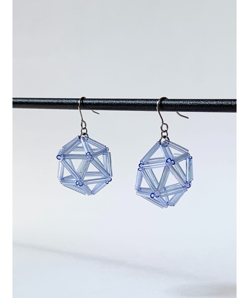 tone(トーン)の「【TOMEI LAB】ヒンメリ風 正二十面体 ピアス(MA)(ピアス(両耳用)・レディース・ピンクゴールド/ゴールド/ライトブルー・FREE)」の11枚目の写真