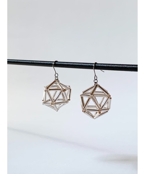 tone(トーン)の「【TOMEI LAB】ヒンメリ風 正二十面体 ピアス(MA)(ピアス(両耳用)・レディース・ピンクゴールド/ゴールド/ライトブルー・FREE)」の12枚目の写真