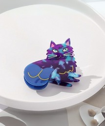 nico nico（ニコニコ）の「【 nico nico / ニコニコ 】犬＆猫モチーフ アセテートヘアクリップ（ハンドメイド・軽量タイプ）（バレッタ/ヘアクリップ）」