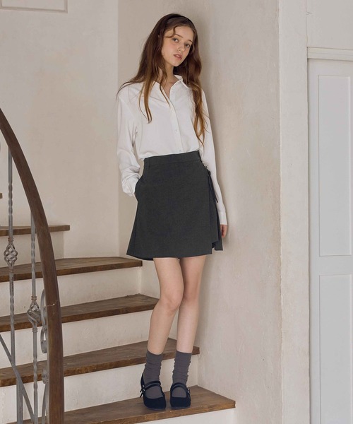 soyun(ソユン)の「チャーム付きインナーパンツスカート(スカート・レディース・チャコールグレー/ブラウン・LARGE/MEDIUM/SMALL)」の11枚目の写真