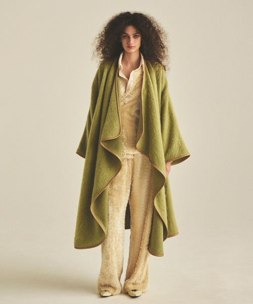 muller of yoshiokubo ケープ ジッパー コート 黒 muller of