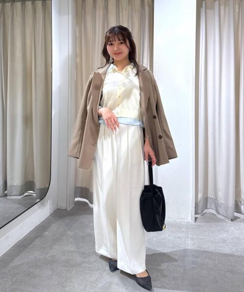 FREE'S MART（フリーズマート）の「◆【はかな企画】【低身長向けXXSあり】2タックハイウエストスラックス〈ＭＦＭ〉（その他パンツ・レディース・ホワイト/ブラウン/ブラック・SMALL/MEDIUM/X-SMALL/XX-SMALL）」の11枚目の写真