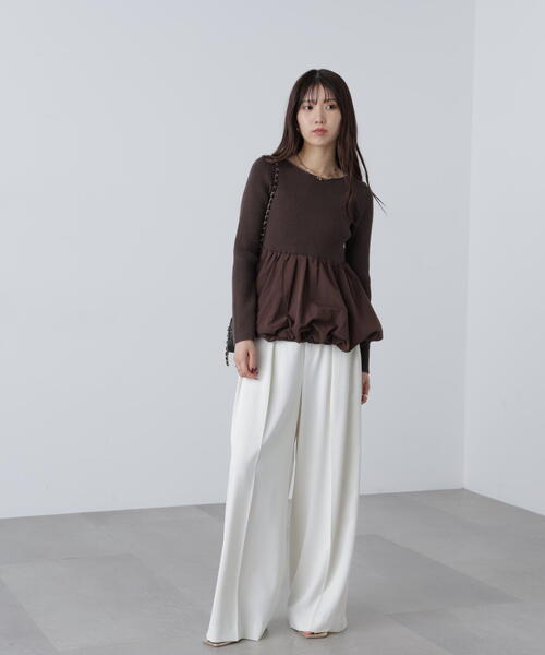 FREE'S MART（フリーズマート）の「◆【はかな企画】【低身長向けXXSあり】2タックハイウエストスラックス〈ＭＦＭ〉（その他パンツ・レディース・ホワイト/ブラウン/ブラック・SMALL/MEDIUM/X-SMALL/XX-SMALL）」の14枚目の写真