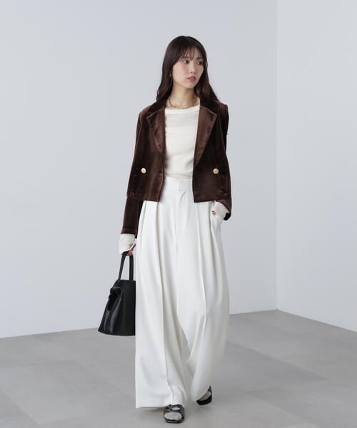 FREE'S MART（フリーズマート）の「◆【はかな企画】【低身長向けXXSあり】2タックハイウエストスラックス〈ＭＦＭ〉（その他パンツ・レディース・ホワイト/ブラウン/ブラック・SMALL/MEDIUM/X-SMALL/XX-SMALL）」の15枚目の写真