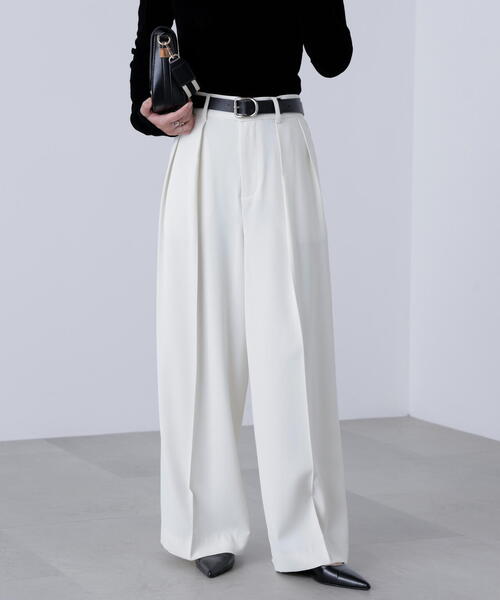 FREE'S MART（フリーズマート）の「◆【はかな企画】【低身長向けXXSあり】2タックハイウエストスラックス〈ＭＦＭ〉（その他パンツ・レディース・ホワイト/ブラウン/ブラック・SMALL/MEDIUM/X-SMALL/XX-SMALL）」の16枚目の写真