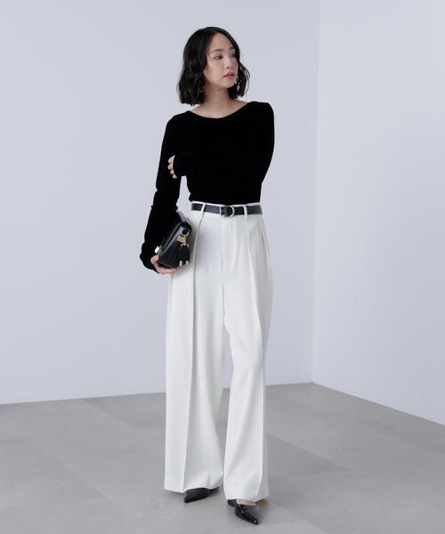 FREE'S MART（フリーズマート）の「◆【はかな企画】【低身長向けXXSあり】2タックハイウエストスラックス〈ＭＦＭ〉（その他パンツ・レディース・ホワイト/ブラウン/ブラック・SMALL/MEDIUM/X-SMALL/XX-SMALL）」の20枚目の写真