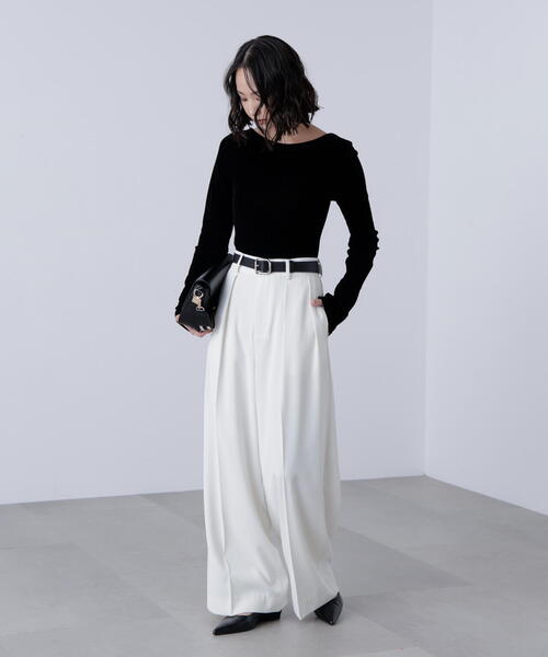 FREE'S MART（フリーズマート）の「◆【はかな企画】【低身長向けXXSあり】2タックハイウエストスラックス〈ＭＦＭ〉（その他パンツ・レディース・ホワイト/ブラウン/ブラック・SMALL/MEDIUM/X-SMALL/XX-SMALL）」の21枚目の写真