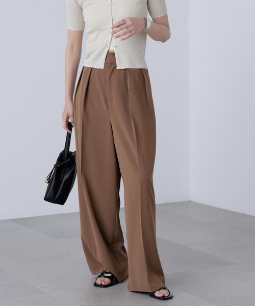 FREE'S MART（フリーズマート）の「◆【はかな企画】【低身長向けXXSあり】2タックハイウエストスラックス〈ＭＦＭ〉（その他パンツ・レディース・ホワイト/ブラウン/ブラック・SMALL/MEDIUM/X-SMALL/XX-SMALL）」の4枚目の写真