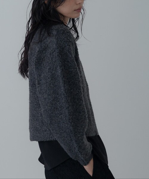 GALLEST(ギャレスト)の「ブークレカーディガン(カーディガン/ボレロ・レディース・ホワイト系9/チャコール/オレンジ系その他5・38)」の9枚目の写真