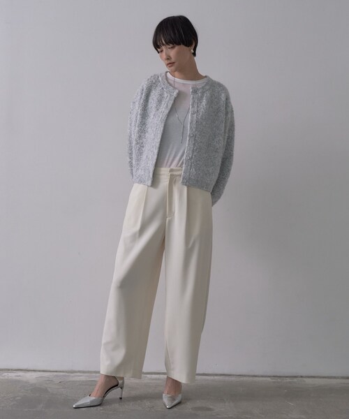 GALLEST(ギャレスト)の「ブークレカーディガン(カーディガン/ボレロ・レディース・ホワイト系9/チャコール/オレンジ系その他5・38)」の7枚目の写真