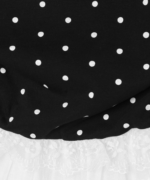 3.3 Field Trip （3.3フィールドトリップ）の「3.3 Field Trip／ドットスソレース長袖T（Tシャツ/カットソー・レディース・ブラック/ホワイト・FREE）」の3枚目の写真