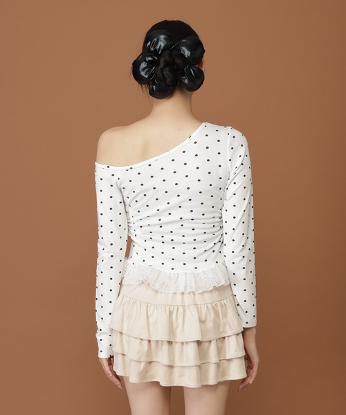 3.3 Field Trip （3.3フィールドトリップ）の「3.3 Field Trip／ドットスソレース長袖T（Tシャツ/カットソー・レディース・ブラック/ホワイト・FREE）」の14枚目の写真