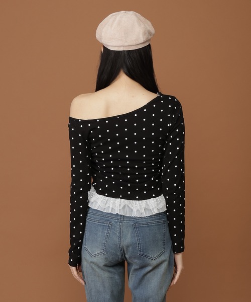 3.3 Field Trip （3.3フィールドトリップ）の「3.3 Field Trip／ドットスソレース長袖T（Tシャツ/カットソー・レディース・ブラック/ホワイト・FREE）」の18枚目の写真