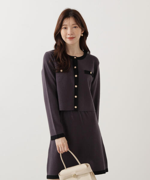 PROPORTION BODY DRESSING（プロポーションボディドレッシング）の「ニットジャケット / 1215270925（ニット/セーター・レディース・ダークグレー/ベージュ/ホワイト系その他・FREE）」の5枚目の写真