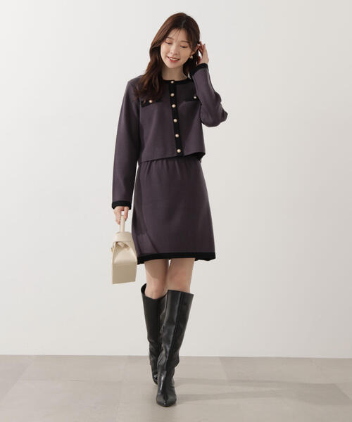 PROPORTION BODY DRESSING（プロポーションボディドレッシング）の「ニットジャケット / 1215270925（ニット/セーター・レディース・ダークグレー/ベージュ/ホワイト系その他・FREE）」の6枚目の写真