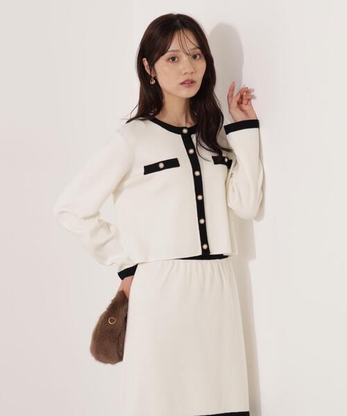 PROPORTION BODY DRESSING（プロポーションボディドレッシング）の「ニットジャケット / 1215270925（ニット/セーター・レディース・ダークグレー/ベージュ/ホワイト系その他・FREE）」の9枚目の写真