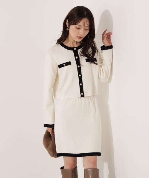 PROPORTION BODY DRESSING（プロポーションボディドレッシング）の「ニットジャケット / 1215270925（ニット/セーター・レディース・ダークグレー/ベージュ/ホワイト系その他・FREE）」の12枚目の写真