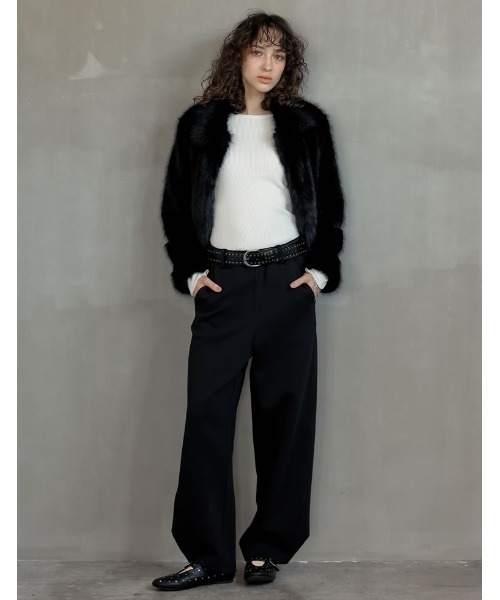 Re:EDIT（リエディ）の「[2025AW COLLECTION]フェイクファーステンカラーブルゾン（ブルゾン・レディース・ブラック/ブラウン系その他/モカ/グレイッシュベージュ・MEDIUM/LARGE）」の7枚目の写真