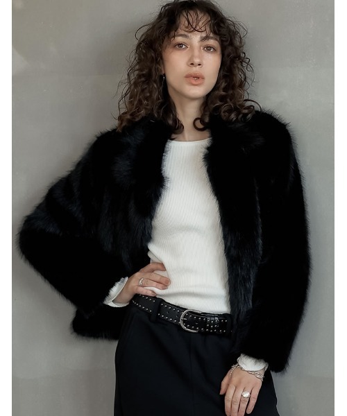 Re:EDIT（リエディ）の「[2025AW COLLECTION]フェイクファーステンカラーブルゾン（ブルゾン・レディース・ブラック/ブラウン系その他/モカ/グレイッシュベージュ・MEDIUM/LARGE）」の8枚目の写真