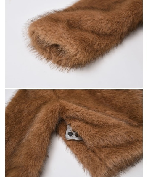 Re:EDIT（リエディ）の「[2025AW COLLECTION]フェイクファーステンカラーブルゾン（ブルゾン・レディース・ブラック/ブラウン系その他/モカ/グレイッシュベージュ・MEDIUM/LARGE）」の16枚目の写真