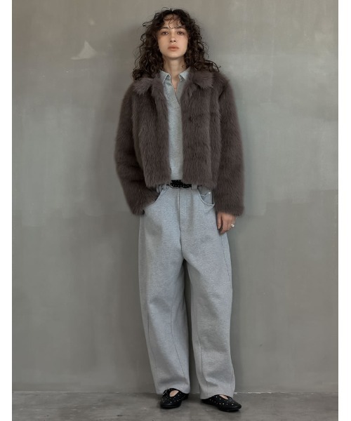 Re:EDIT（リエディ）の「[2025AW COLLECTION]フェイクファーステンカラーブルゾン（ブルゾン・レディース・ブラック/ブラウン系その他/モカ/グレイッシュベージュ・MEDIUM/LARGE）」の9枚目の写真