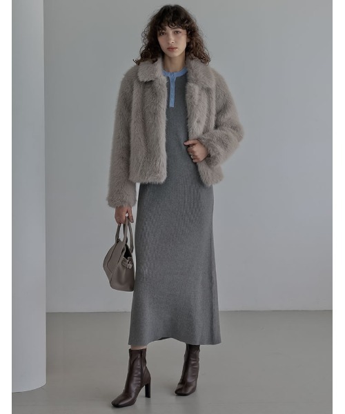 2025AW COLLECTION]フェイクファーステンカラーブルゾン（ブルゾン