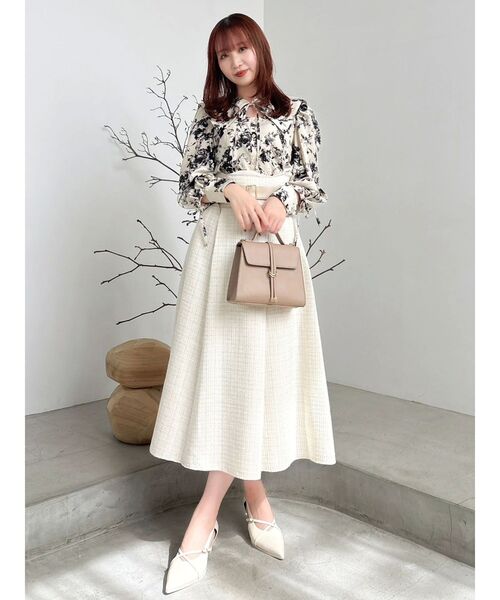 セール】サイドタックベルトフレアスカート（スカート）｜dazzlin