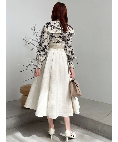 サイドタックベルトフレアスカート（スカート）｜dazzlin（ダズリン