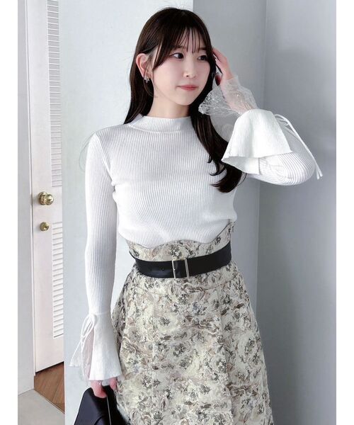 サイドタックベルトフレアスカート　dazzlin サイドタックベルトフレアスカート（スカート）｜dazzlin（ダズリン