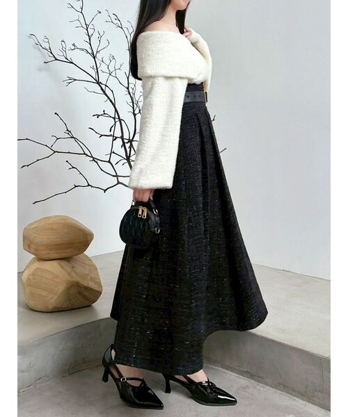 セール】サイドタックベルトフレアスカート（スカート）｜dazzlin