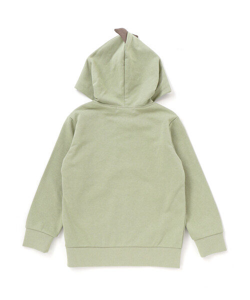 SLAP SLIP(スラップスリップ)の「ツンツン恐竜トサカフード付きフルジップパーカー(80~120cm)(パーカー・キッズ・グリーン/グレー・80cm/100cm/110cm/90cm/120cm)」の7枚目の写真