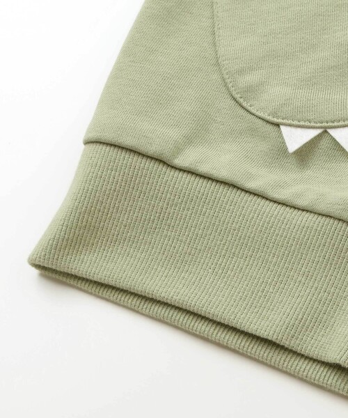 SLAP SLIP(スラップスリップ)の「ツンツン恐竜トサカフード付きフルジップパーカー(80~120cm)(パーカー・キッズ・グリーン/グレー・80cm/100cm/110cm/90cm/120cm)」の13枚目の写真