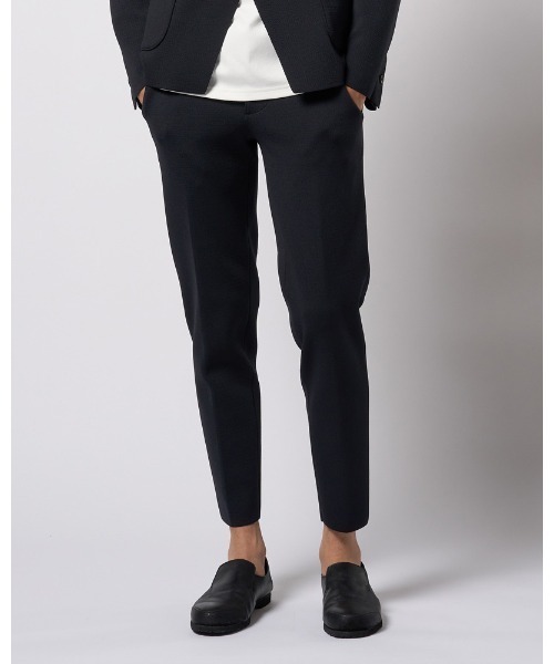 wjk(ダヴルジェイケイ)の「"function knit easy slacks (jacquard check)"(スラックス・メンズ・ネイビー/ブラック・SMALL/MEDIUM/LARGE/X-LARGE)」の3枚目の写真