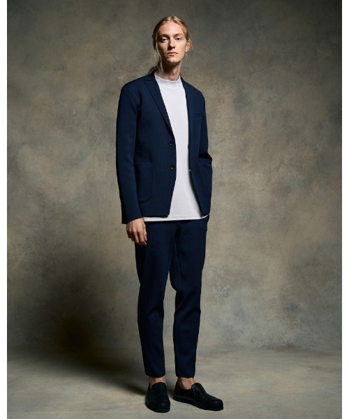 wjk(ダヴルジェイケイ)の「"function knit easy slacks (jacquard check)"(スラックス・メンズ・ネイビー/ブラック・SMALL/MEDIUM/LARGE/X-LARGE)」の12枚目の写真