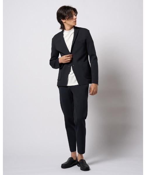 wjk(ダヴルジェイケイ)の「"function knit easy slacks (jacquard check)"(スラックス・メンズ・ネイビー/ブラック・SMALL/MEDIUM/LARGE/X-LARGE)」の15枚目の写真