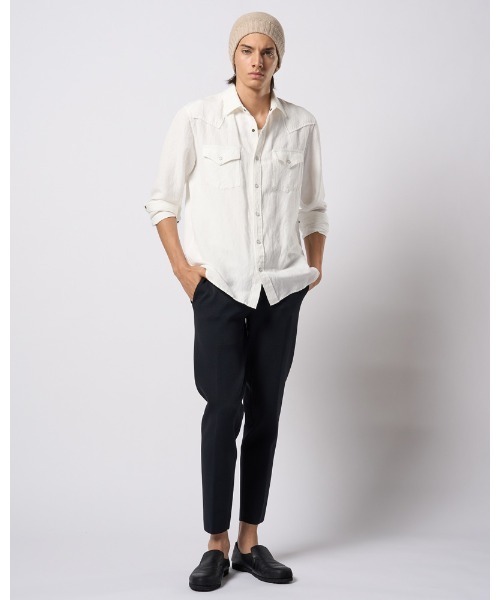 wjk(ダヴルジェイケイ)の「"function knit easy slacks (jacquard check)"(スラックス・メンズ・ネイビー/ブラック・SMALL/MEDIUM/LARGE/X-LARGE)」の16枚目の写真