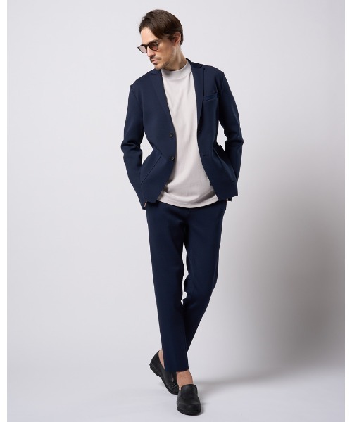 wjk(ダヴルジェイケイ)の「"function knit easy slacks (jacquard check)"(スラックス・メンズ・ネイビー/ブラック・SMALL/MEDIUM/LARGE/X-LARGE)」の18枚目の写真