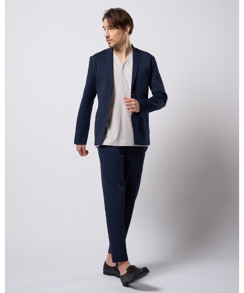wjk(ダヴルジェイケイ)の「"function knit easy slacks (jacquard check)"(スラックス・メンズ・ネイビー/ブラック・SMALL/MEDIUM/LARGE/X-LARGE)」の21枚目の写真
